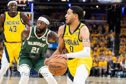NBA: Playoffs-Milwaukee Bucks at Indiana Pacers