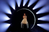 Eden Golan, representing Israel, performs on stage during a reharsal of the 2024 Eurovision Song Contest in Malmo