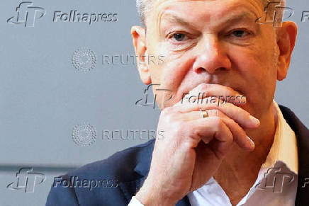 FILE PHOTO: German Chancellor Scholz attends SPD meeting of Brandenburg regional representatives' meeting in Potsdam