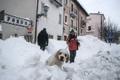 Heavy snow hits Abruzzo region, central Italy