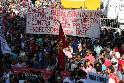 Manifestao dos professores em SP