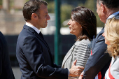 French President Macron visits the CMA CGM Tangram innovation and formation campus, in Marseille