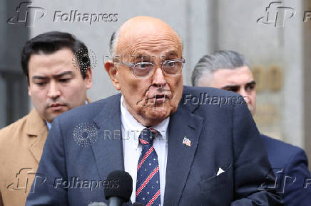 Former Trump lawyer and former New York City Mayor Giuliani arrives at U.S. Federal court, in New York