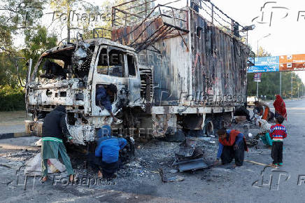 Aftermath of an anti-government rally by supporters of former Pakistani PM Khan's party PTI, in Islamabad