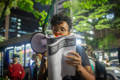 Ato pelo fim do lesbicdio, em frente ao MASP