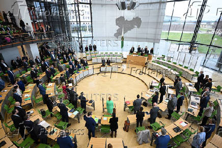 Plenum session of Saxony state parliament, in Dresden