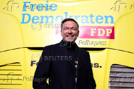 FDP leader and former German Finance Minister Lindner attends an election campaign rally, in Potsdam