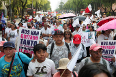 March marking the International Day of Political Prisoners in Mexico City