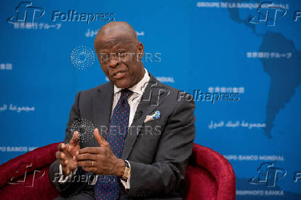 FILE PHOTO: Nigeria Finance Minister Wale Edun is interviewed at the IMF and World Bank?s 2024 annual Spring Meetings in Washington