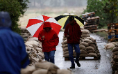 Preparations for flooding in Austria