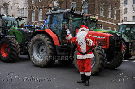 Demonstration in support of farmers, in London