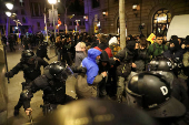 Protest against the eviction of the former Massana school in Barcelona