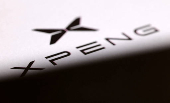 FILE PHOTO: Illustration shows XPENG Motors (Guangzou Xiaopeng Motors Technology) logo