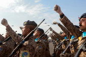 Military parade to celebrate the 104th anniversary of the founding of the Iraqi army, at the Camp Taji military base on the outskirts of Baghdad