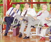 Ministros Pedro Malan, Nelson Jobim e