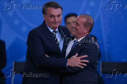 Presidente Jair Bolsonaro e o ministro Onyx Lorenzoni