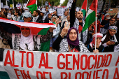 Demonstration in Madrid in support of Palestinians