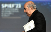 FILE PHOTO: Algerian President Tebboune attends St Petersburg International Economic Forum