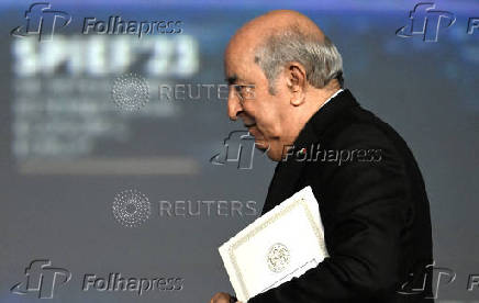 FILE PHOTO: Algerian President Tebboune attends St Petersburg International Economic Forum