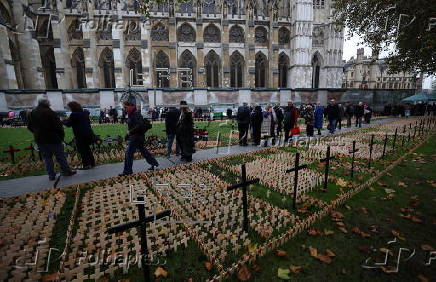 Field of Remembrance at Westminster Abbey in London