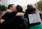 Protest against management of emergency response to the deadly floods in Valencia