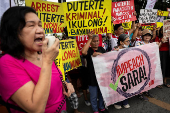 Philippines' leftist group holds protest to call for vice-president's ouster