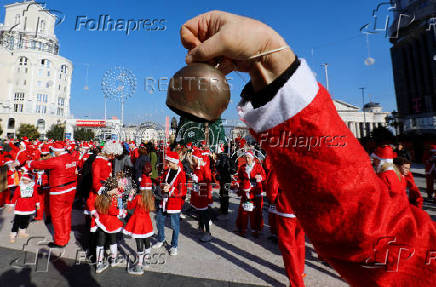 The annual Santa race competition in Skopje