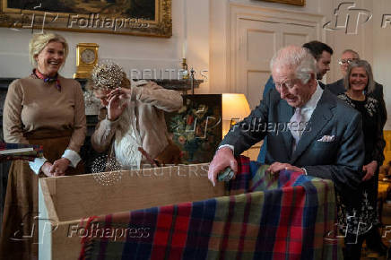 Britain's King Charles attends the 35th anniversary reception of the King's Foundation, in Cumnock