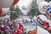 Protesto contra a reforma da Previdncia e trabalhista em So Paulo