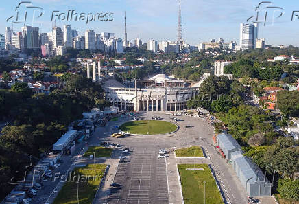 Vista Area do Estadio do Pacaembu em Reforma