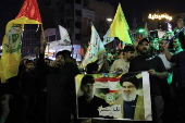 Protest against the killing of Hezbollah leader Hassan Nasrallah in Karbala