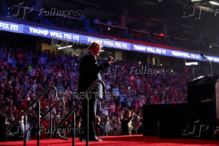 Republican presidential nominee and former U.S. President Donald Trump campaigns in Henderson