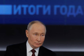 Russia's President Putin holds the annual press conference in Moscow