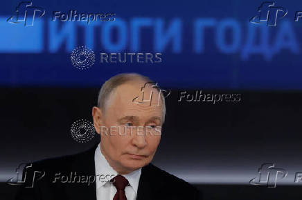 Russia's President Putin holds the annual press conference in Moscow