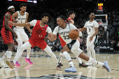 NBA: Portland Trail Blazers at San Antonio Spurs