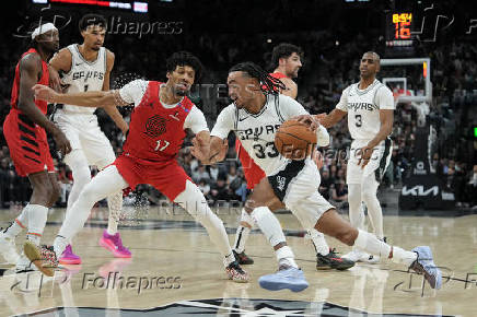 NBA: Portland Trail Blazers at San Antonio Spurs