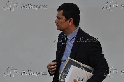 O ministro Sergio Moro, em cerimnia sobre relatrio de migrao