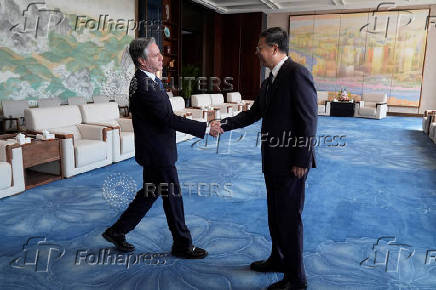 U.S. Secretary of State Antony Blinken meets Shanghai Party Secretary Chen Jining, in Shanghai