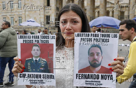 Venezolanos salen a protestar en Bogot para reivindicar el triunfo electoral de Gonzlez