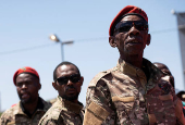 Members of the Economic Freedom Fighters (EFF) protest in Johannesburg