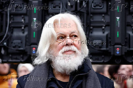 Anti-whaling environmental activist Paul Watson attends a press conference in Paris