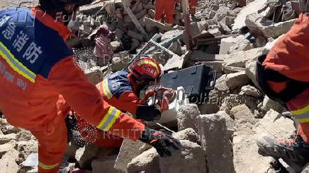 Aftermath of earthquake in Tibet