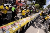 Tradicional Bolo do Bixiga no aniversrio de So Paulo - 471 anos