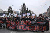 Protest honouring Frosina Kulakova, a young woman killed by a drunk driver in Skopje