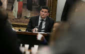 O ministro Sergio Moro em reunio com parlamentares