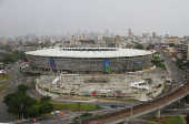 Vista da Arena Fonte Nova, no bairro Nazar, em Salvador (BA)