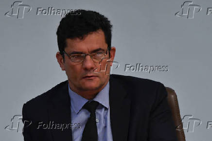 O ministro Sergio Moro, em cerimnia sobre relatrio de migrao