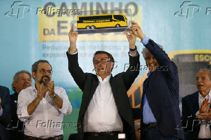 Bolsonaro em Goinia com Weintraub e o governador Ronaldo Caiado (DEM)