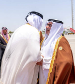 Leaders arrive to attend 33rd Arab Summit to take place in Bahrain.