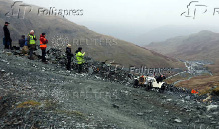 Motoring enthusiasts take part in the annual VSCC Lakeland Trial at Honister Slate Mine, in Keswick